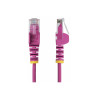 STARTECH 25CM PINK SLIM CAT6 ETHERNET CABLE, SNAGLESS, 28AWG, LSZH, LTW