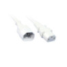1M IEC C13 To C14 Power Cable White