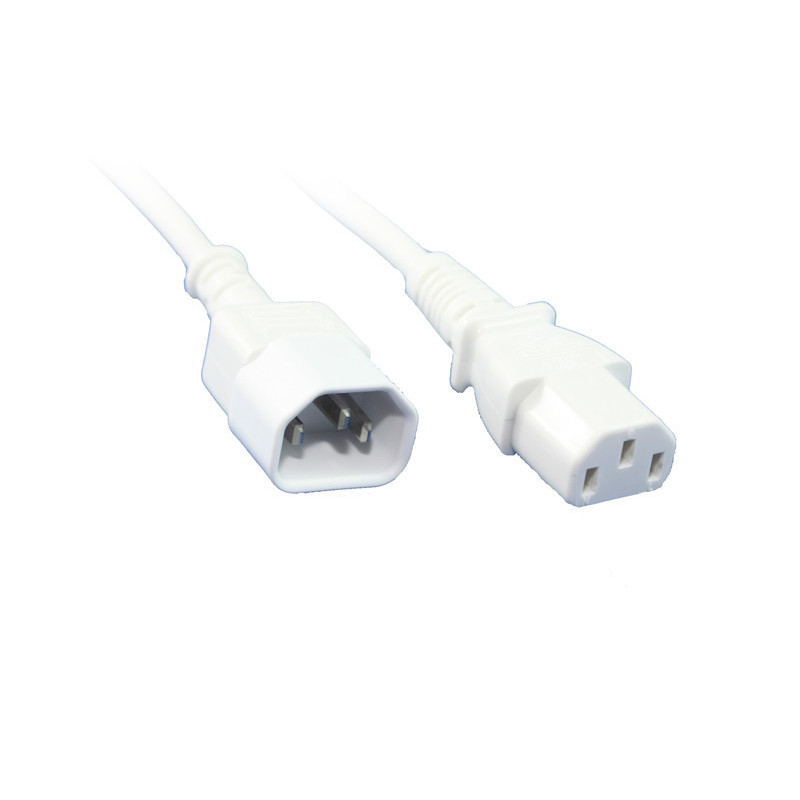 1.5M IEC C13 To C14 Power Cable White
