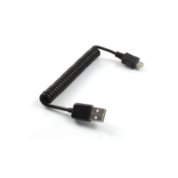 1M Coiled Micro USB 2.0 Cable