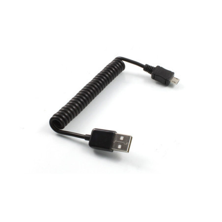 1M Coiled Micro USB 2.0 Cable
