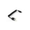 1M Coiled Mini USB 2.0 Cable