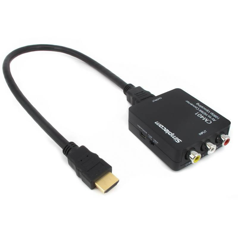 Simplecom CM401 Composite AV CVBS 3RCA to HDMI Video Converter 1080p