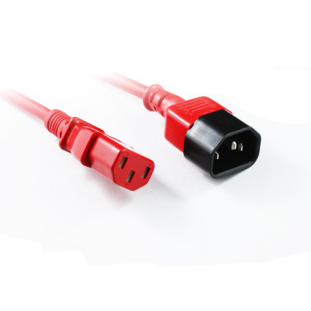 0.5M Red IEC C13 to C14 Power Cable