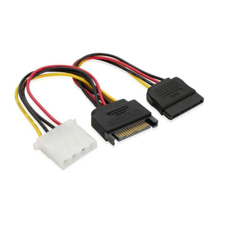 15CM SATA M  to Molex & SATA Power Cable