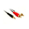 1M 3.5MM Plug to 2 x RCA Plug cable