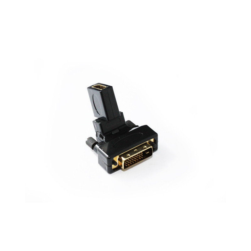 DVI M to HDMI F Adaptor 360 Degree Swivel