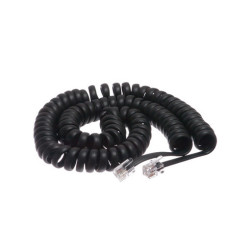 3M Coiled Handset Cord Black