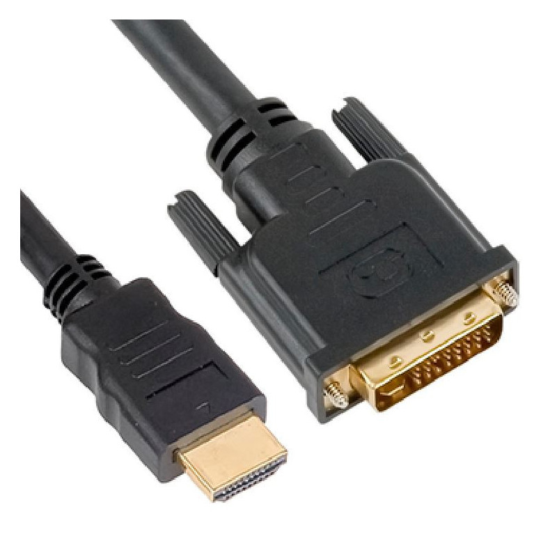HDMI to DVI-D Adapter Converter Cable 1m - Male to Male 30AWG OD6.0mm