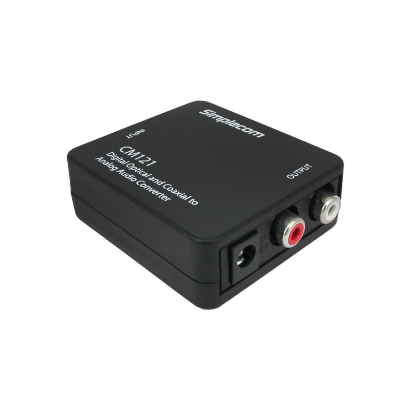 Simplecom CM121 Optical Toslink Coax to Analog RCA Audio Converter