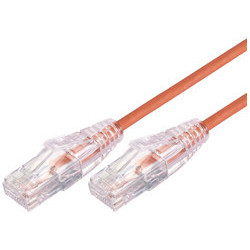 Comsol 0.5m 10GbE Ultra Thin Cat 6A UTP Snagless Patch Cable LSZH (Low Smoke Zero Halogen) - Orange