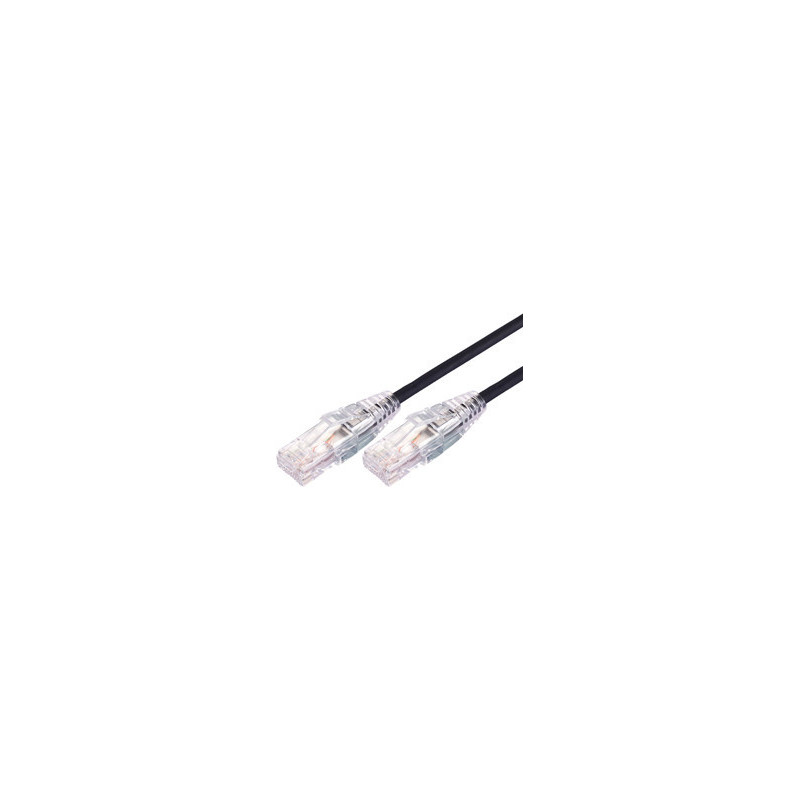 Comsol 1m 10GbE Ultra Thin Cat 6A UTP Snagless Patch Cable LSZH (Low Smoke Zero Halogen) - Black