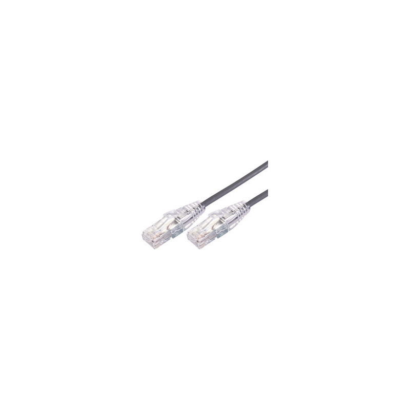 Comsol 1m 10GbE Ultra Thin Cat 6A UTP Snagless Patch Cable LSZH (Low Smoke Zero Halogen) - Grey