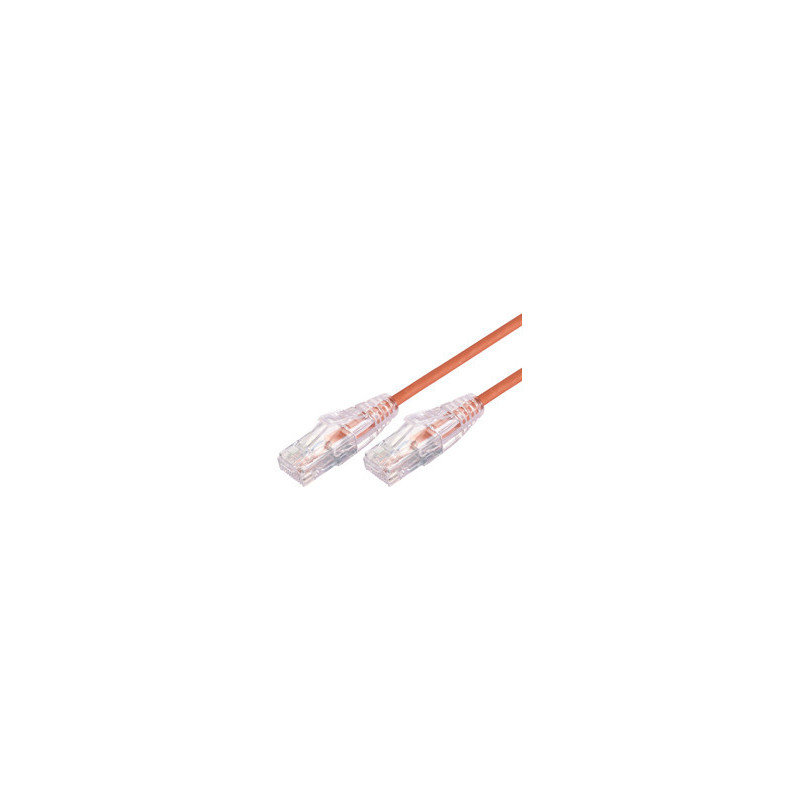 Comsol 1m 10GbE Ultra Thin Cat 6A UTP Snagless Patch Cable LSZH (Low Smoke Zero Halogen) - Orange