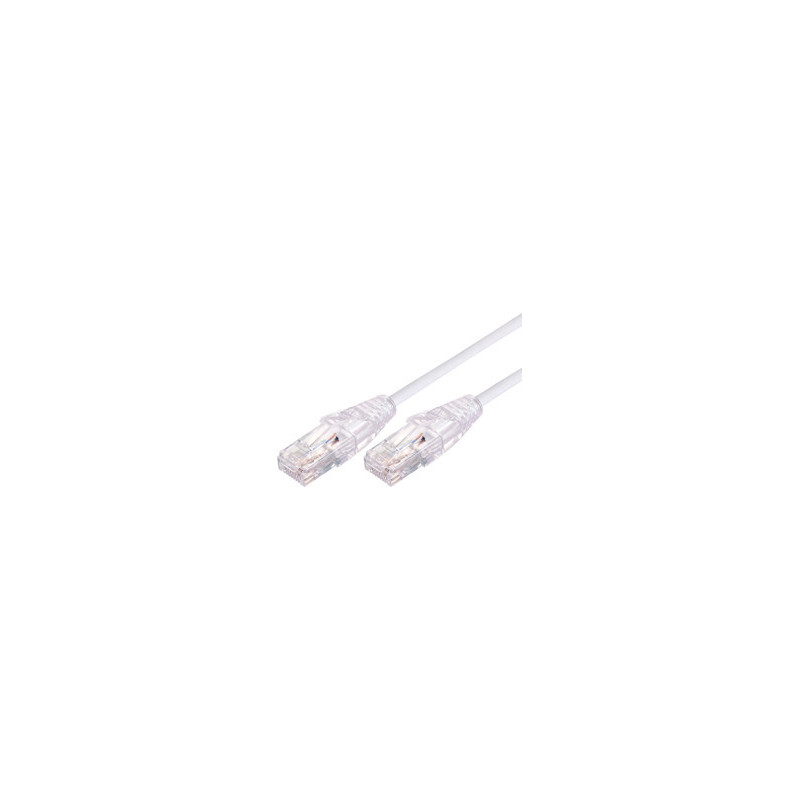 Comsol 1m 10GbE Ultra Thin Cat 6A UTP Snagless Patch Cable LSZH (Low Smoke Zero Halogen) - White