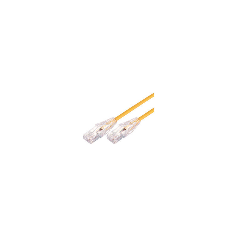 Comsol 1m 10GbE Ultra Thin Cat 6A UTP Snagless Patch Cable LSZH (Low Smoke Zero Halogen) - Yellow