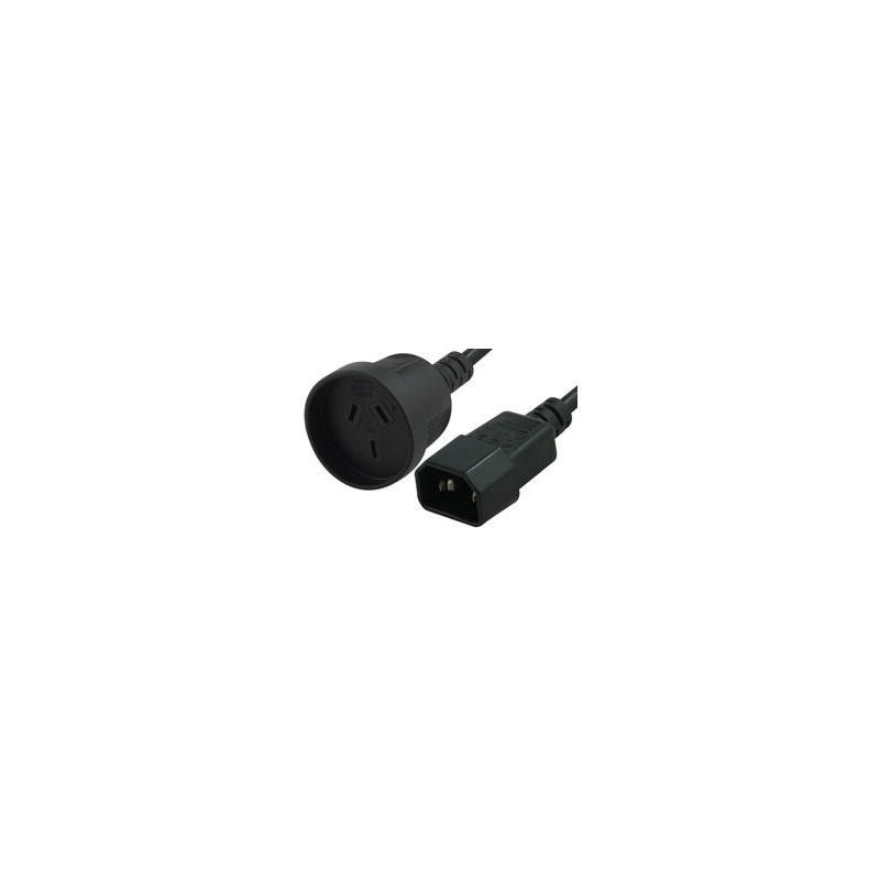 Comsol 1.5m Power Cable IEC-C14(M) - 3PIN AUS (F)