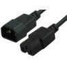 Comsol 1m High Temperature Power Cable IEC-C14(M) - IEC-C15(F)