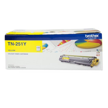 Brother TN-251Y - YELLOW TONER CARTRIDGE TO SUIT HL-3150CDN/3170CDW/MFC-9140CDN/9330CDW/9335CDW/9340CDW /DCP-9015CDW(1,400 Pages