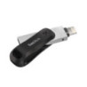 SanDisk 128G iXpand Flash Drive Go SDIx60N USB-A Lightning USB 3.0 Silver password-protect for iPhone & iPad 1 yrs warranty
