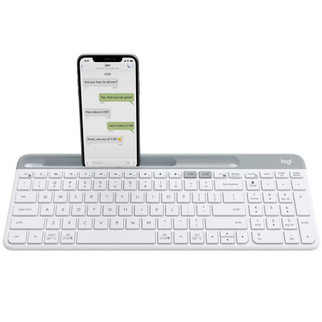 Logitech K580 Slim Multi-Device Wireless Keyboard - Off-White