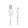 Belkin Boost Charge 2m Lightning to USB-A Braided Cable - White
