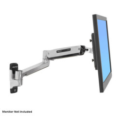 Ergotron LX Sit-Stand Wall Mount LCD Arm - Support up to 42in Display - Polished