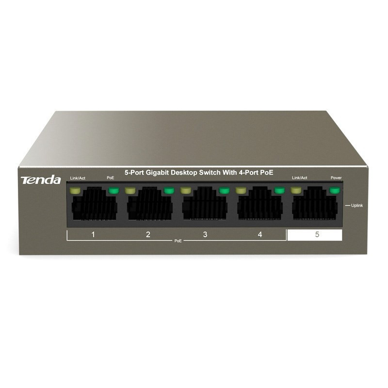 Tenda TEG1105P-4-63W 5-Port Gigabit Unmanaged Ethernet Switch with 4-Port PoE