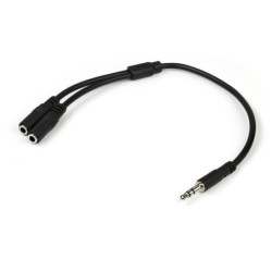 StarTech Slim Stereo Splitter Cable - 3.5mm Male to 2x 3.5mm Female