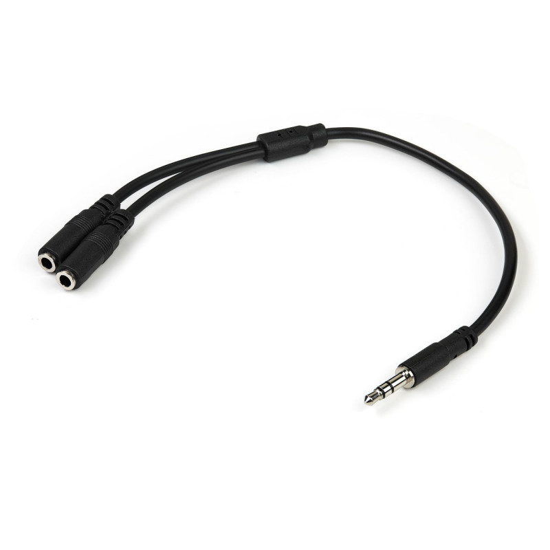 StarTech Slim Stereo Splitter Cable - 3.5mm Male to 2x 3.5mm Female