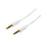1m White Slim 3.5mm Stereo Audio Cable