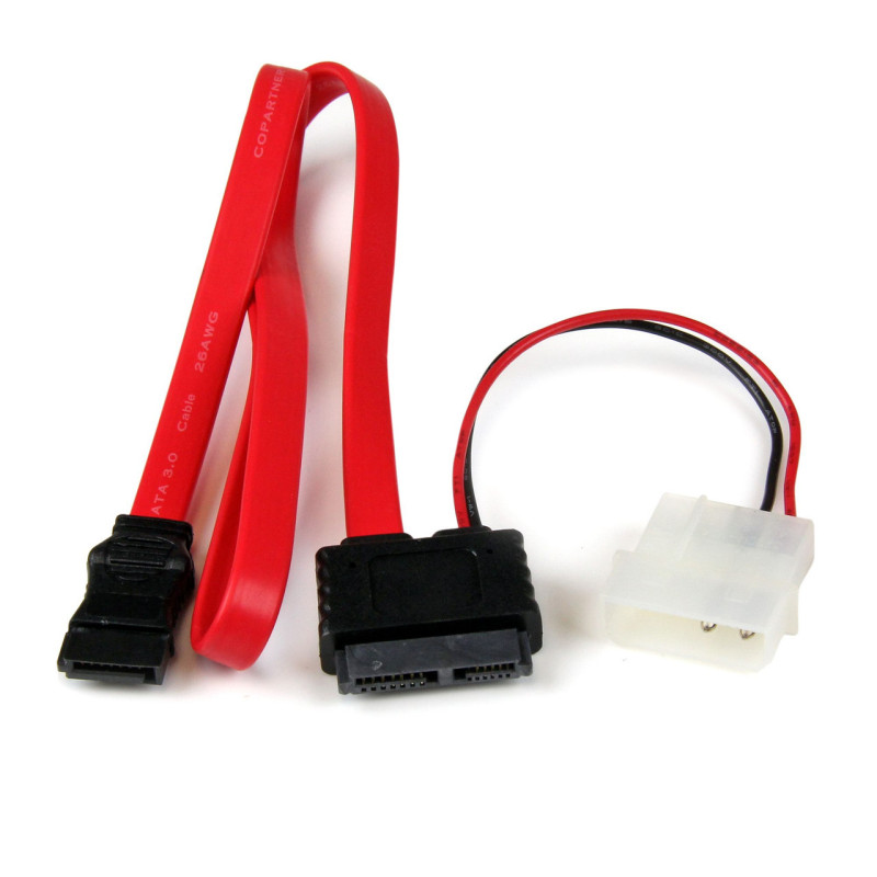 StarTech 20in Slimline SATA to SATA w/ LP4 Power Cable Adapter