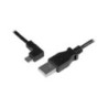 0.5m Left Angle Micro USB Cable - 24AWG