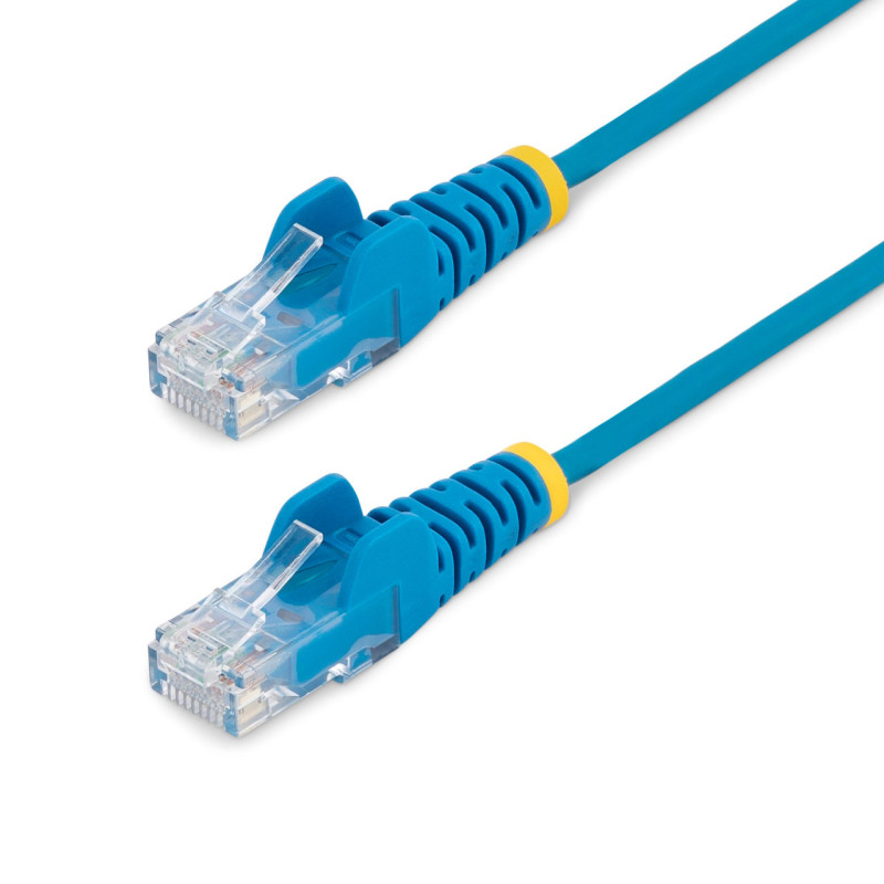 StarTech 0.5m CAT6 Cable - Blue - Slim CAT6 Patch Cable - Snagless