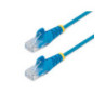 StarTech 0.5m CAT6 Cable - Blue - Slim CAT6 Patch Cable - Snagless