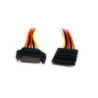 StarTech 12in SATA Power Extension Cable Cord - 15Pin SATA Power M/F