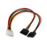 StarTech 12in LP4 to 2x SATA Power Y Cable Adapter