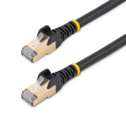 StarTech 0.5m Black Cat6a Ethernet Cable - Shielded (STP)