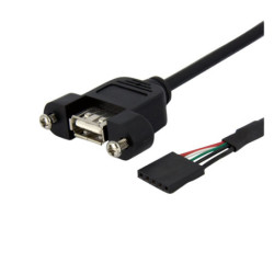 3ft Panel Mount USB A / USB Header Cable