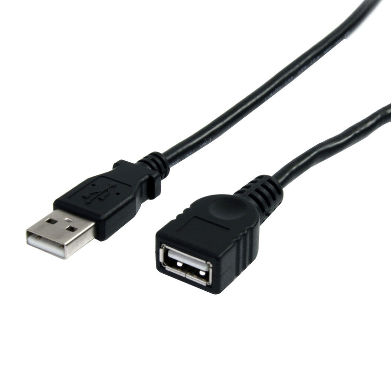 StarTech 3 ft Black USB 2.0 Extension Cable A to A - M/F
