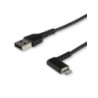 Cable - Black Angled Lightning to USB 1m