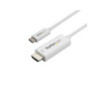 StarTech 1m / 3ft USB C to HDMI Cable - 4K at 60Hz - White