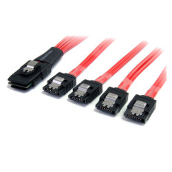 StarTech 50cm SAS Cable - SFF-8087 to 4x Latching SATA