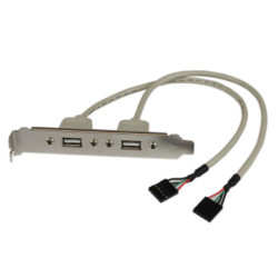 StarTech 2 Port USB A Slot Plate Adapter