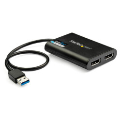 StarTech USB to Dual DisplayPort Adapter - 4K 60Hz - USB 3.0 (5Gbps)