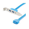StarTech 2 Port USB 3.0 A Female Slot Plate Adapter