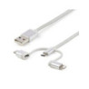 StarTech 1m USB Multi-Charging Cable - Lightning USB-C Micro-USB