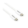 StarTech 2m Thunderbolt 3 Cable 20Gbps - White - Thunderbolt USB-C DP