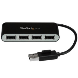 StarTech 4Port USB 2.0 Hub - Portable - 4 Port USB Hub - Mini USB Hub
