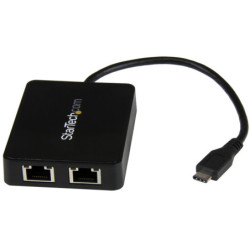StarTech USB-C to Dual GbE Adapter w/ Built-in USB 3.0 (Type A) Port